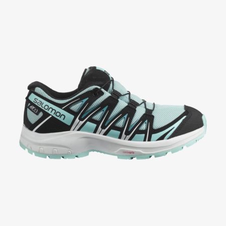 Salomon XA PRO 3D CLIMASALOMON WATERPROOF Junior Hiking Shoes Turquoise/Black UK NJIF